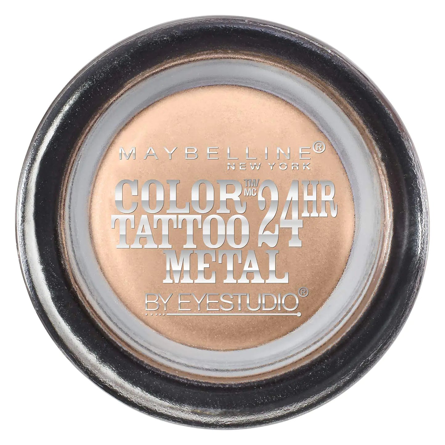 Maybelline New York Eyestudio ColorTattoo Metal 24HR Cream Gel Eyeshadow Barely Branded 0.14 Ounce (1 Count)