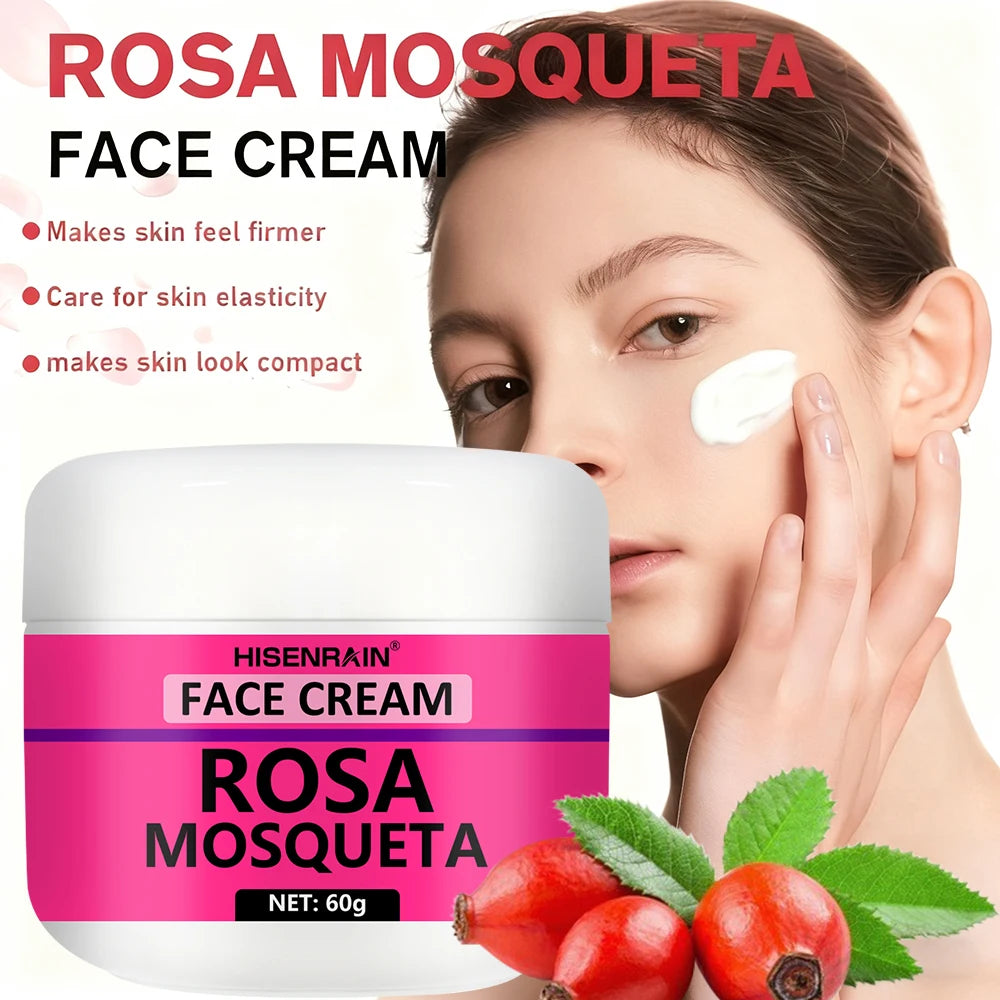 HISENRAIN Rosehip Skincare Set: Hydrating Serum & Moisturizing Cream Combo - Anti-Aging, 24H Moisture, Brightening Kit.