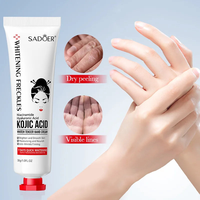 1/2/3/5pcs SADOER Kojic Acid Hand Cream Moisturizing Brightening Hydrating Hand Creams Beauty Hands Travel Size Skin Care