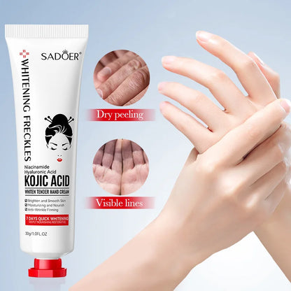 1/2/3/5pcs SADOER Kojic Acid Hand Cream Moisturizing Brightening Hydrating Hand Creams Beauty Hands Travel Size Skin Care