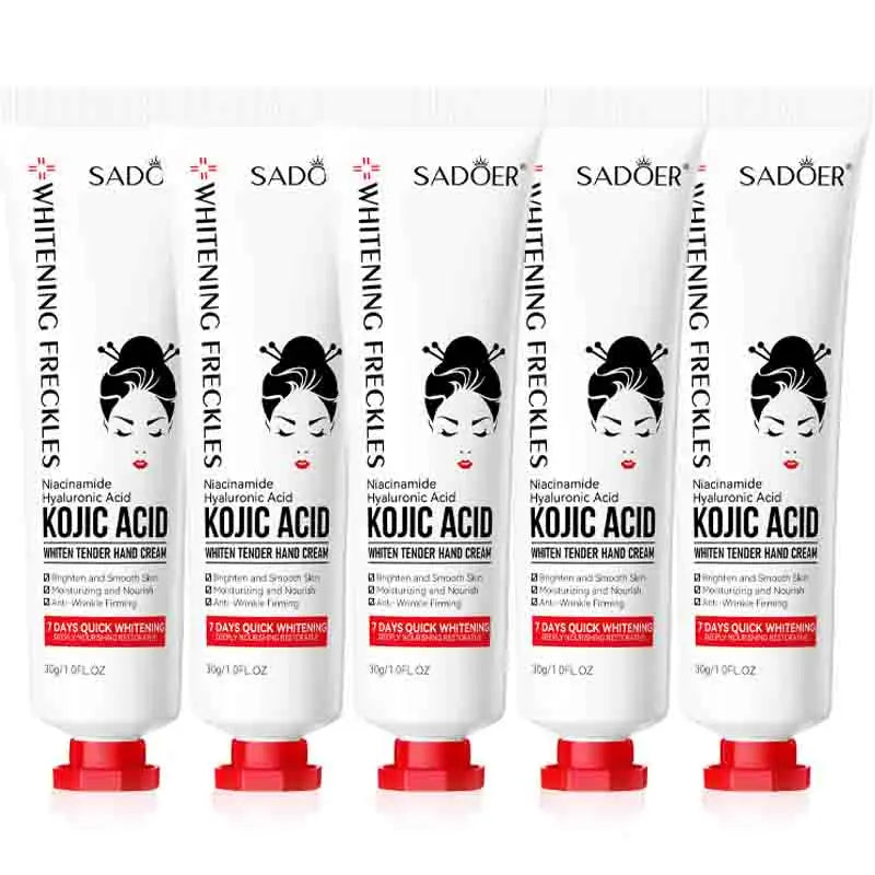 1/2/3/5pcs SADOER Kojic Acid Hand Cream Moisturizing Brightening Hydrating Hand Creams Beauty Hands Travel Size Skin Care