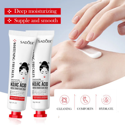 1/2/3/5pcs SADOER Kojic Acid Hand Cream Moisturizing Brightening Hydrating Hand Creams Beauty Hands Travel Size Skin Care