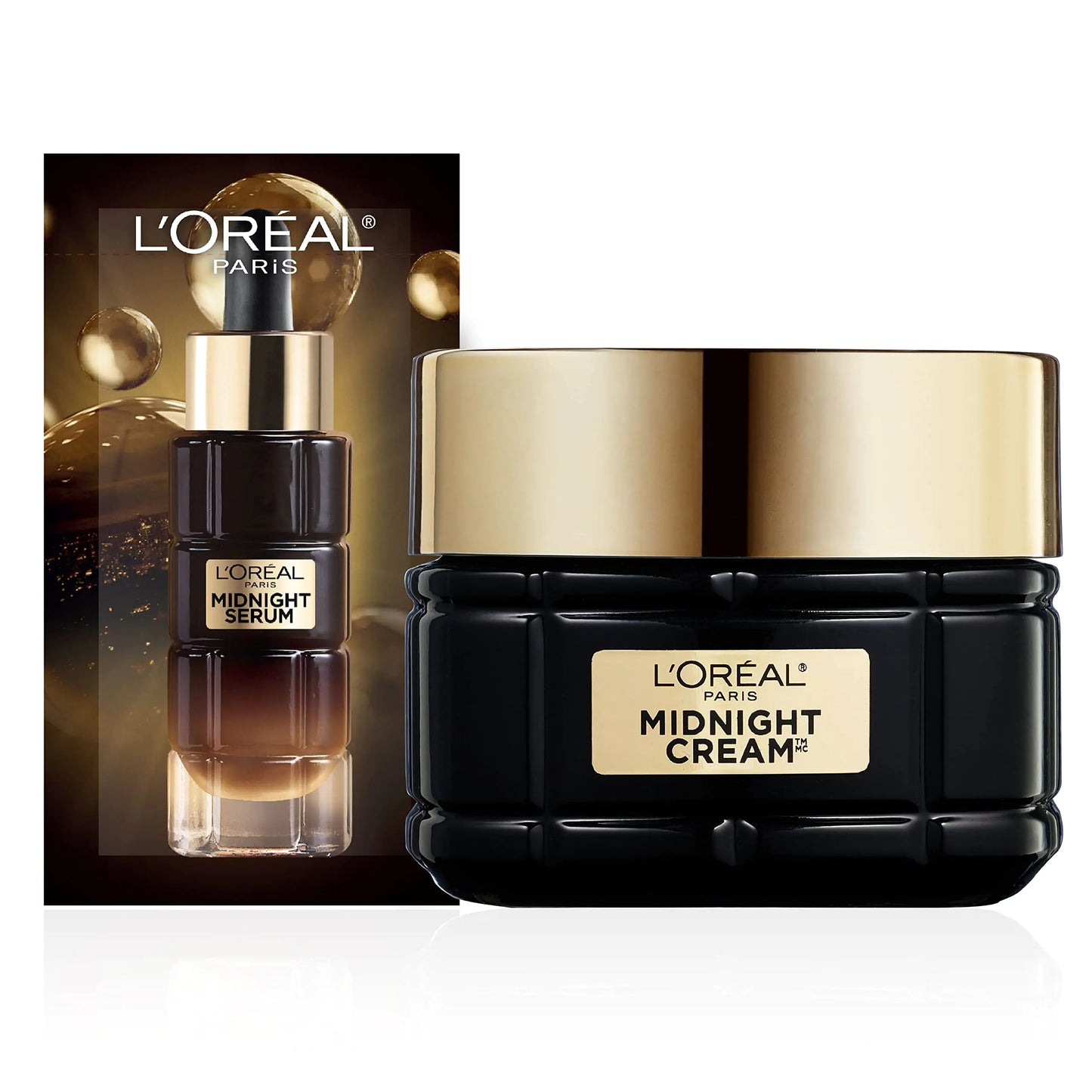 LOreal Paris Age Perfect Anti-Aging Midnight Cream Reduce Wrinkles & Firm 1.7oz + Serum Sample