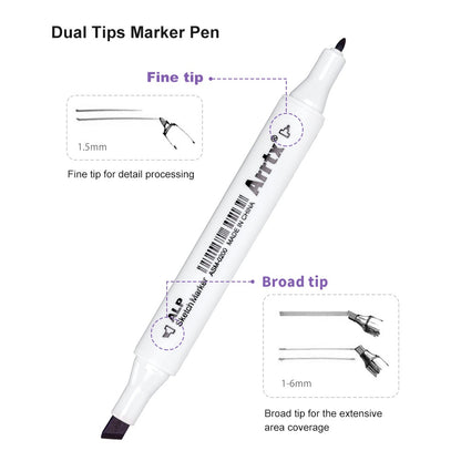 Arrtx 80 Colors Alcohol Art Marker Pen Set Permanent Markers