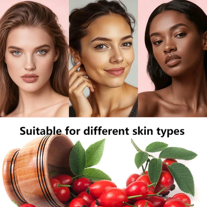 HISENRAIN Rosehip Skincare Set: Hydrating Serum & Moisturizing Cream Combo - Anti-Aging, 24H Moisture, Brightening Kit.