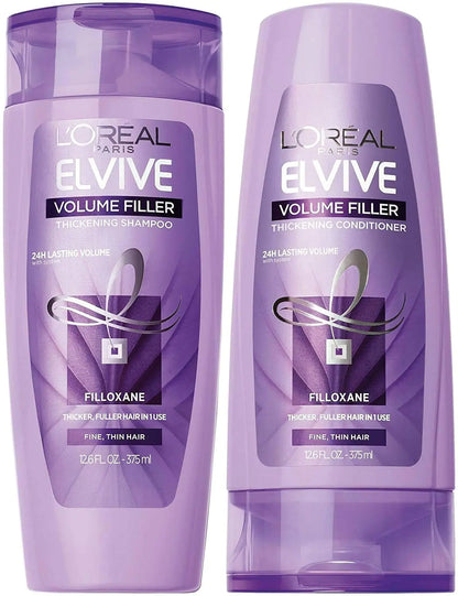 LOreal Paris Elvive Volume Filler Thickening Shampoo and Conditioner Set 12.6 Ounce Each